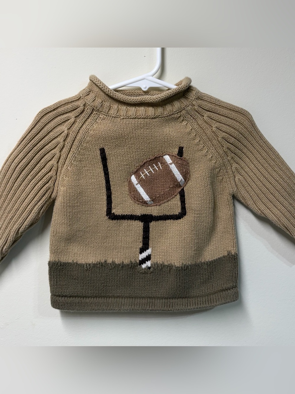 Vintage Toddler Football Knit Sweater